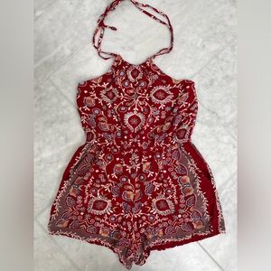 Angie | Floral Boho Romper size medium
